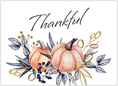 Thankful Pumpkin Thanksgiving Card H1683U-A